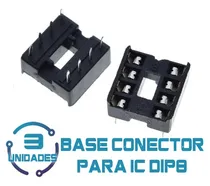 Comprar 3 Bases Soportes Para Ic Dip8 8 Pines Dip-08 Dip-8