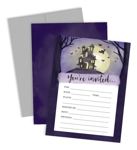 Palmer Street Press Spooky House Halloween Party Invitations