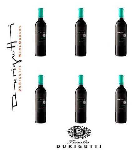 Vino Durigutti Petit Verdot Etiqueta Negra -caja X6 Botellas