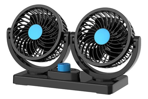 Ventilador P/ Carro Duplo Silencioso Ajustável