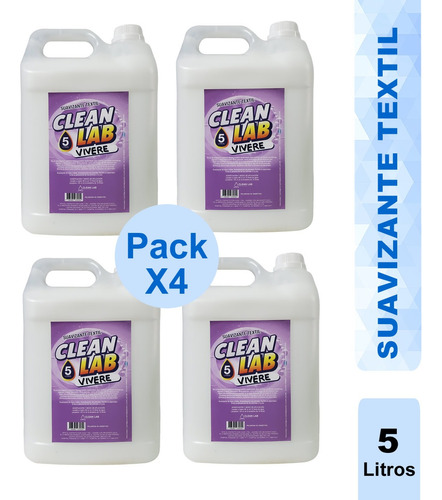 Suavizante Ropa Textil Z5 Be 4 X 5 Lt Oferta Cleanlab