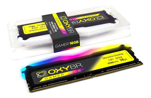 Memória Ram Oxybr Gamer Rgb Ddr4 16gb 3200mhz