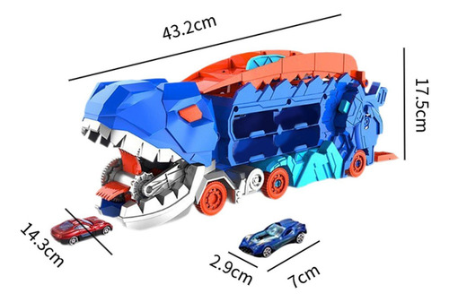 Juguete Coche Camión De Transporte Dinosaurios C 8 Autos