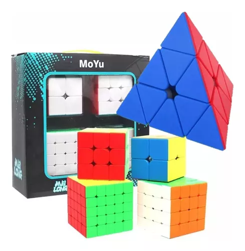 Cubo Mágico Profissional Moyu Meilong Sem Adesivo 4x4 Cor Da Estrutura  Colorido