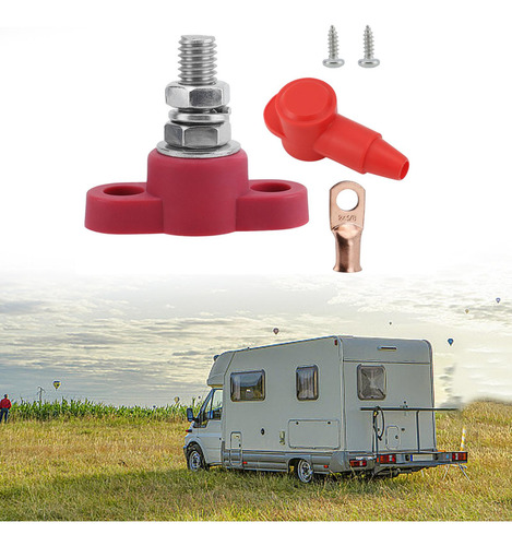 M10 Terminal Block Stud 3/8inch Power Unit Junction Vermelho