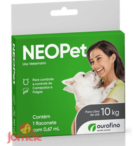 Frasco antiparasitário para pulga Ourofino Neopet para cão hasta 10kg