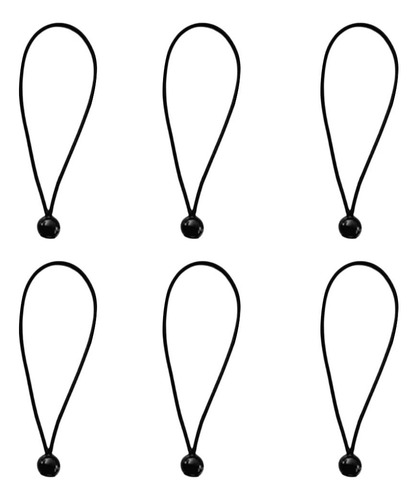 6 Piezas Tensor Reutilizable Tensor De Goma Negro