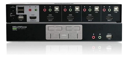 Iogear Hdmi Multimedia Conmutador Kvm Con Audio, Usb 2.0 Hub