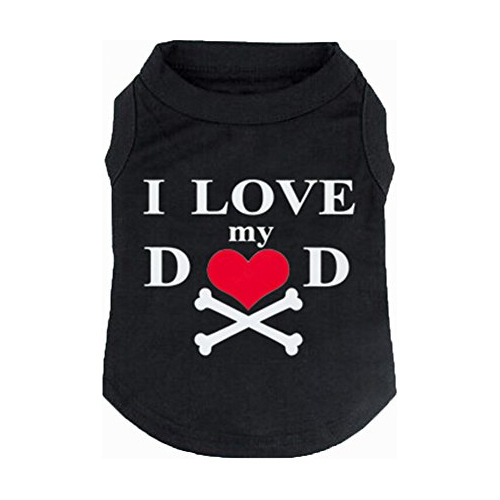 Camiseta Perro  I Love My Dad  Para Cachorro