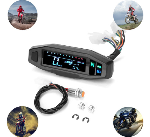 Velocímetro Lcd Digital Miniatura Para Motocicleta