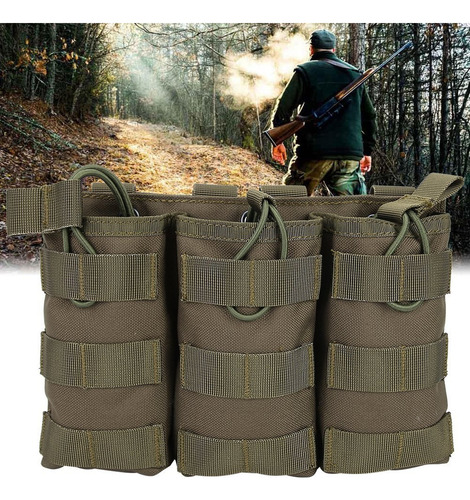 Bolsa Militar Triple Open Top Magazine Molle Para Chaleco