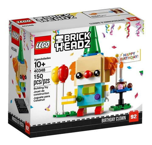 Lego 40348 Brick Headz Payaso De Fiesta Ideal Para Cumpleaño