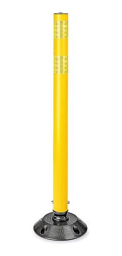 Poste Delimitador Flexible 91cm Con Base - Amarillo - Uline