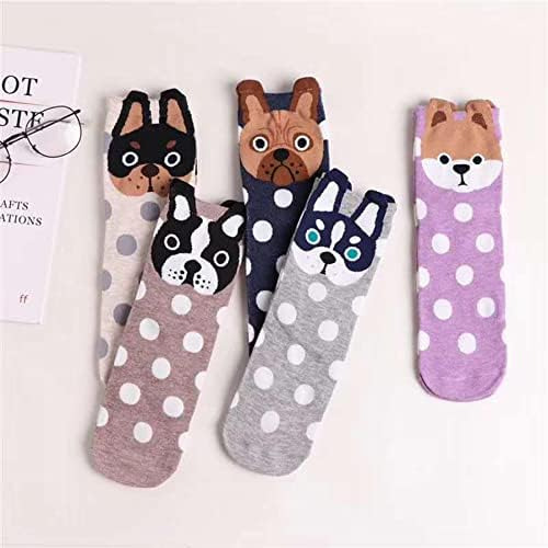 Klcm 5 Pares De Calcetines Elásticos Con Lindos Animales De