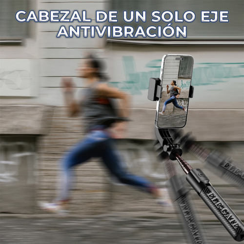 Ele-Gate Selfie Stick ZP.C06 Tripie Estabilizador Mano Smarthphone Carga Usb Color Negro