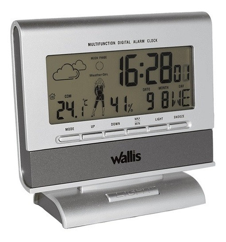 Estación Wallis Climatológica Con Reloj/calendario/alarma