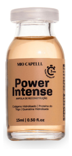 Ampola de Reconstrução Capilar Power Intense 15l Mio Capelli