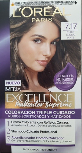 Tinte Imedia Excellence Matizador SupremeTono 7.17