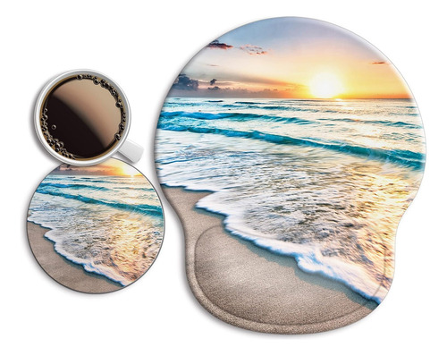 Sh Mouse Pad Ergonômico Com Apoio Para Pulso,