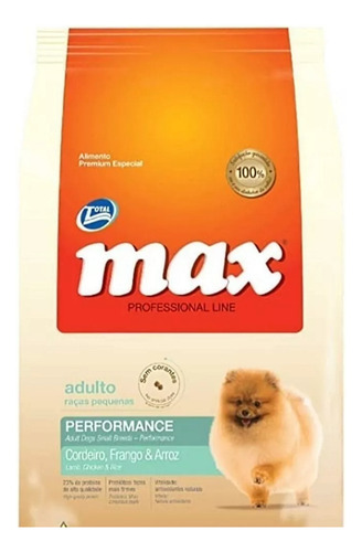 Alimento Max Performance Perro Adulto Raza Pequeña X 8 Kilos