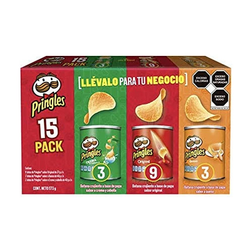 30 Latitas Papas Pringles Queso Rojas Y Verdes Ideal Fiestas