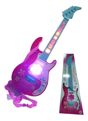 Guitarra Juguete Luces Y Sonido Niños Regalo Instrumento