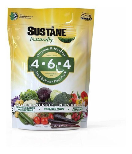 Sustane 4645lb Fertilizante, 5 Lb, Marrn
