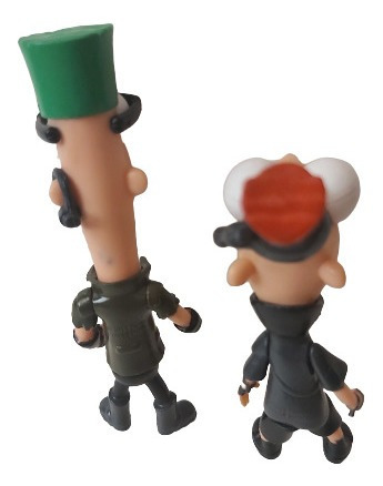Phineas Y Fer Figuras A Travez De La Segunda Dimensión 10cm (Usado)