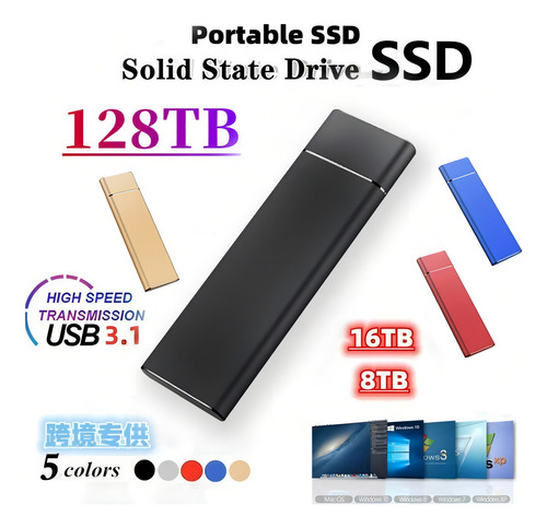 Disco Duro Móvil 16tb Mobile Ssd Color Negro