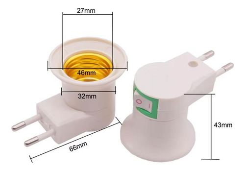 Socket Adaptador Enchufe Interruptor De Encendido Y Apagado