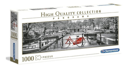 Imagen 1 de 1 de Rompecabezas Clementoni Panorama Amsterdam Bicycle 1000 Pcs 