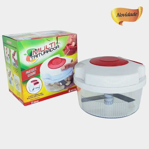 Imagem 2 de 5 de Multi Triturador Processador De Alimentos Manual 3 Lâminas