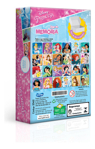 Jogo Da Memória Disney Princesa 48 Peças Jak Toyster