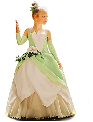 Disfraz De Princesa Tiana Niñas Princesa Tiana Dress P...