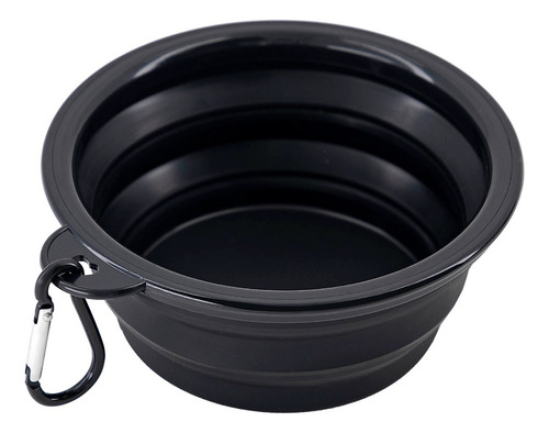 Plato Comedero Para Perro Plegable 155g Mr Wuff Color Negro