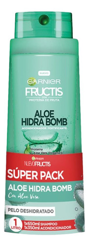 Pack Aloe Hidra Bomb Shampoo 650ml +acond 350ml Fructis