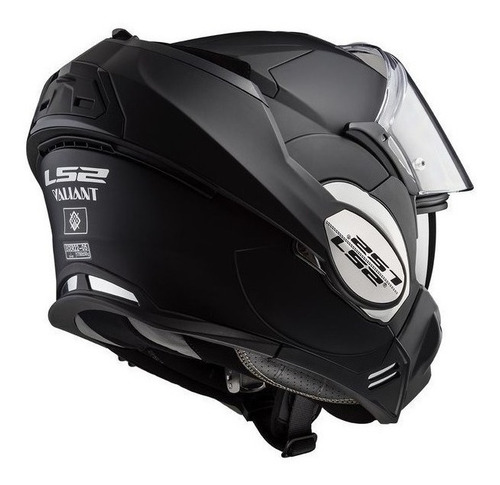 Casco para moto rebatible LS2 Valiant FF399 matt black solid talle S