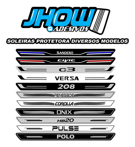 Kit 8 Peças Soleira Super Protetora Premium - Todas Marcas