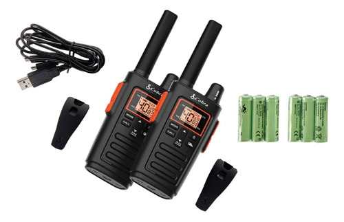 Radios De 2 Vías Cobra Rx380 Walkie Tolkies 32 Millas 40 Can Bandas De Frecuencia Uhf Fm Color Negro