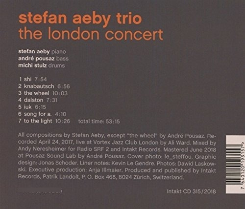 Aeby Stefan / Pousaz Andre London Concert Usa Import Cd