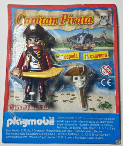  Original Figura Playmobil De Capitan Pirata Craneo Calavera
