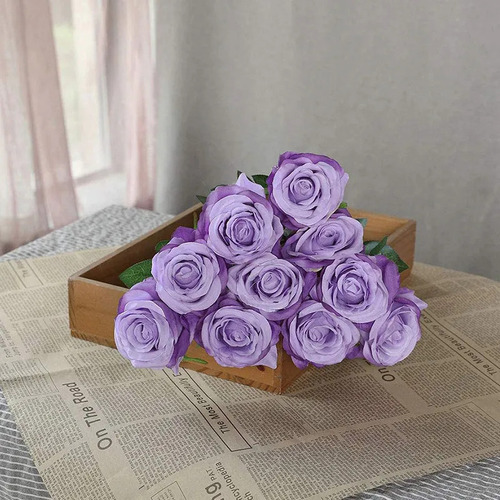 Cyt S 10 Ramos Rosas Artificiales Seda Para Bodas