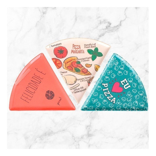 Juego de 6 platos rígidos de melanina con formato de pizza, para cocina