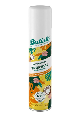 Shampoo En Seco Batiste Tropical De Coco Spray 200ml 