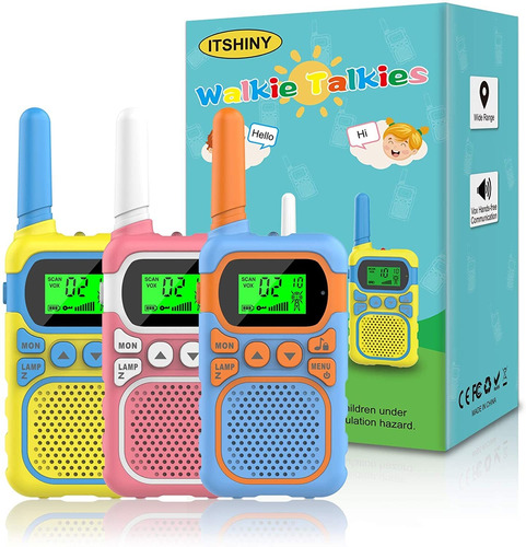 Kids Walkie Talkies Con 22 Canales Rango De 3 Millas Wa...