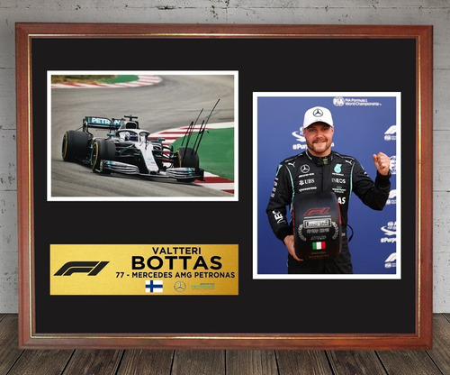 Cuadro Conmemorativo Valtteri Bottas Mercedes Formula 1 Uno