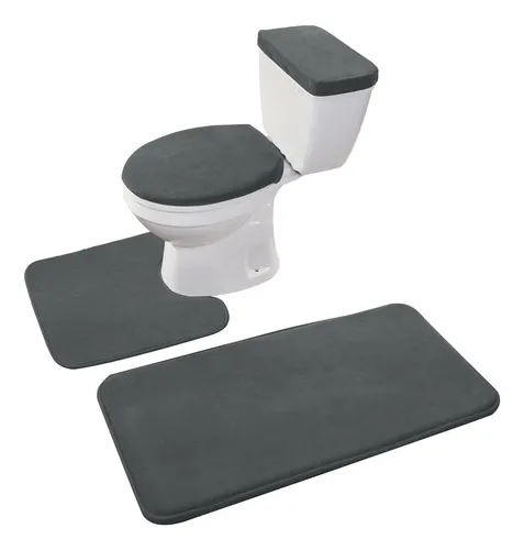Madeals Memory Foam Baño De Baño Juego De Inodoro 4 Piezas C