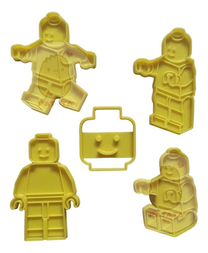 Cortante Galletita Fondant Lego X 5 Unidades