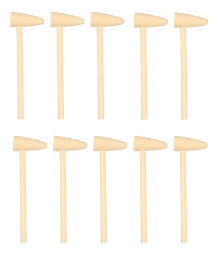 3 Mini Martillos De Madera Mazos Mazo De Madera 13,5 Cm