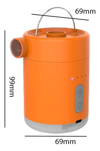 Bomba De Aire Eléctrica Para Inflar Y Desinflar Con Naranja